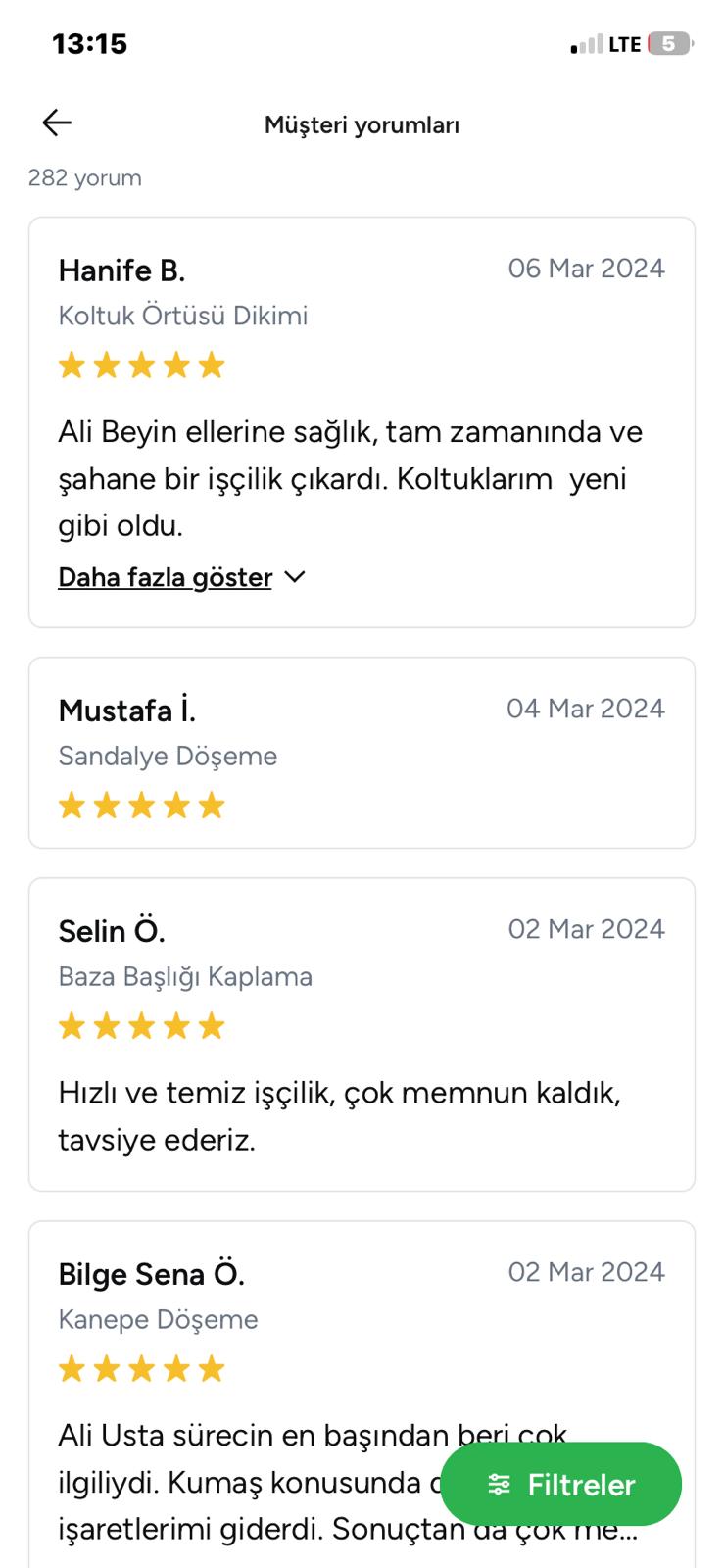 Guraba Örtü müşteri yorumu belgesi